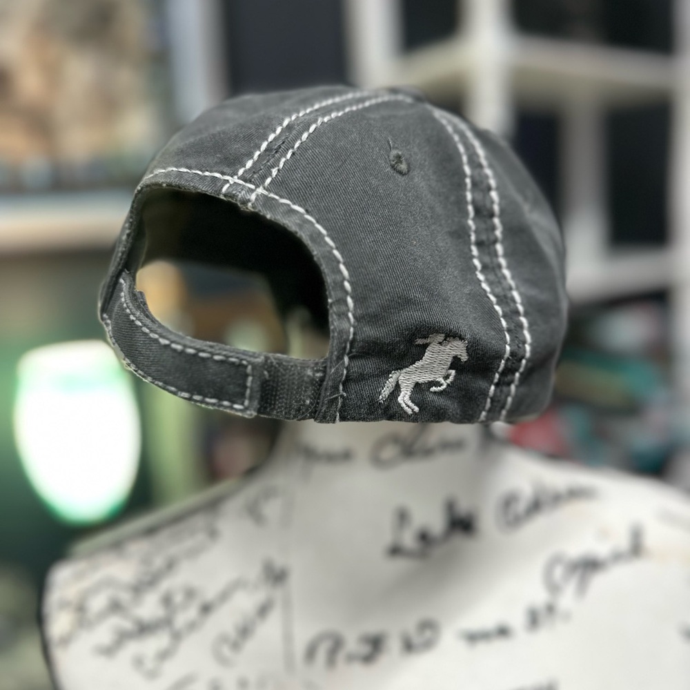 Woman’s Distressed Gray Cap - Picture 2 of 3